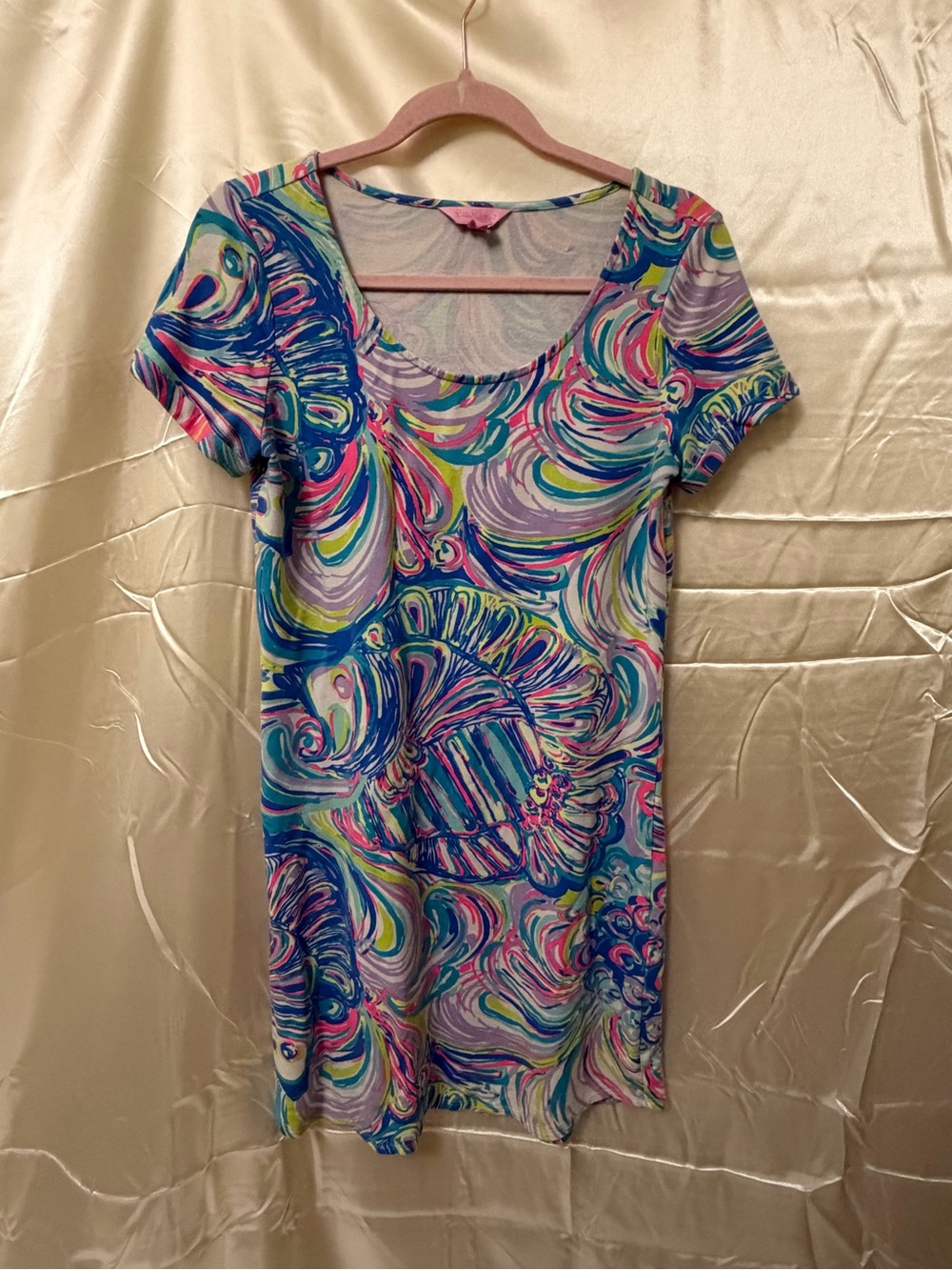Lilly Pulitzer Multicolor Printed T-Shirt Dress Size Small